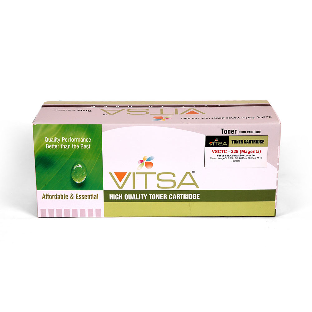Vitsa Crg 129/329/729 Magenta Toner Cartridge Compatible For Canon Imageclass Lbp7010C / Imageclass Lbp7018C / Imageclass Lbp7510 Printer