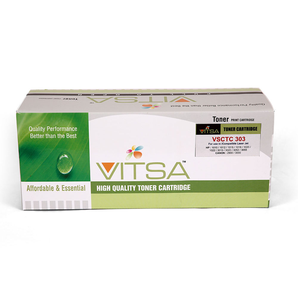 Vitsa Crg 103 / 303 / 703 Toner Cartridge Compatible For   Canon  Laser Shot Lbp2900 Printer /  Laser Shot Lbp2900B Printer