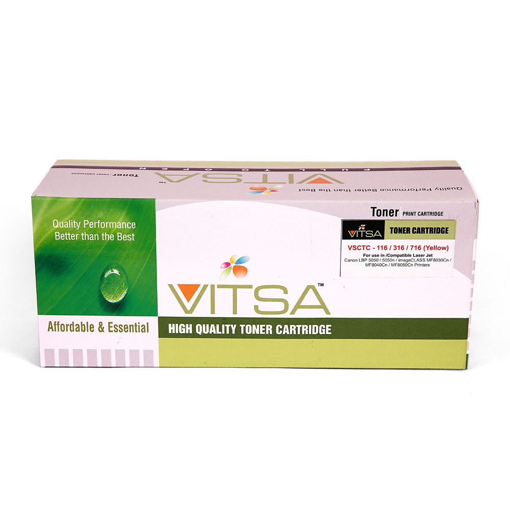 Vitsa 316 Yellow Toner Cartridge Compatible For   Canon  Lbp-5050  /  Lbp-5050N Printer