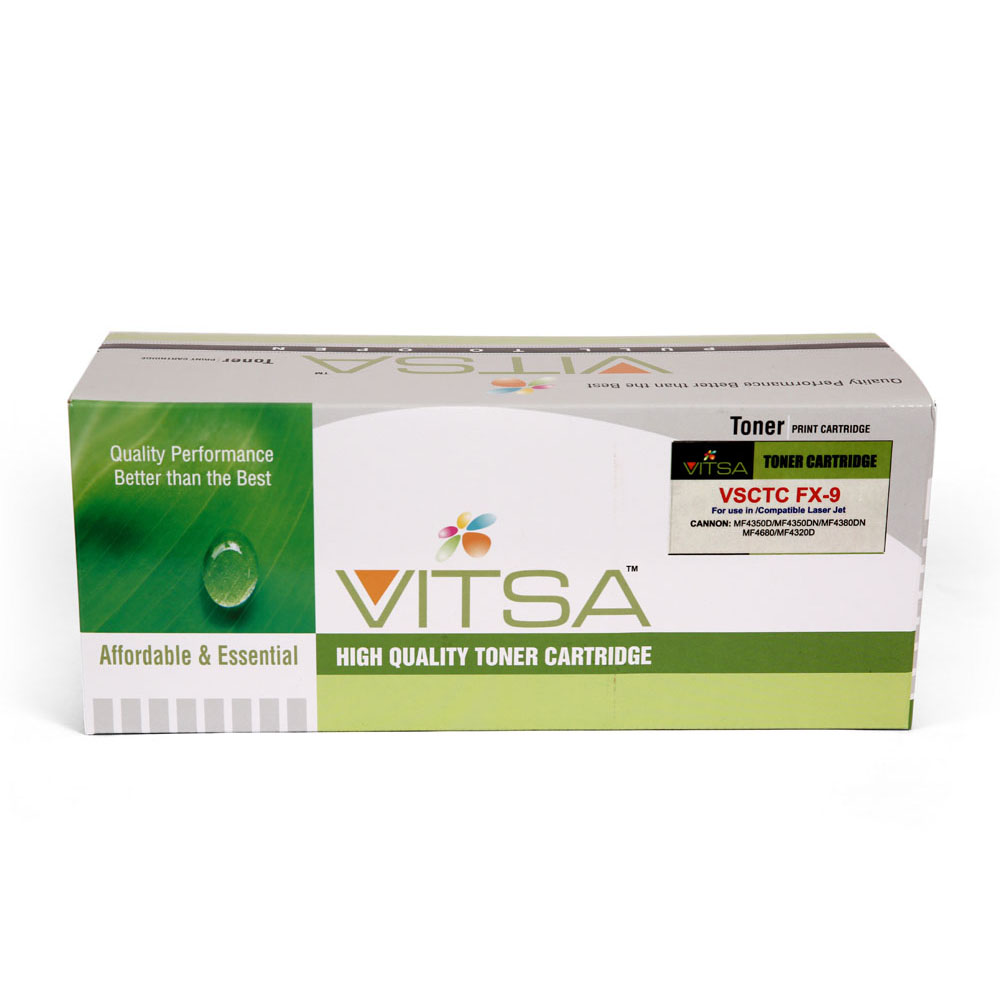 Vitsa Fx9  Toner Cartridge Compatible For   Canon  Fax-L100 /  Fax- L140 /  Imageclass Mf4140  /   Mf4150  /   Mf4270  /   Mf4680  /   Mf4340D  /  Mf4350D /  Mf4370Dn  /  Mf4380Dn Printer