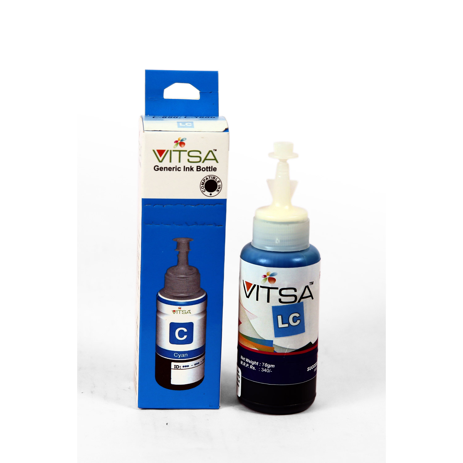 Vitsa T673 / 673 Compatible For Epson Printers L801, L805, L1800, L800, L810, L850 (Light Cyan)