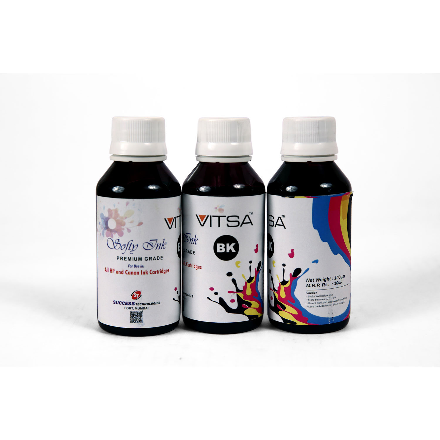 Softy Ink Compatible Refill Ink For Hp Inkjet Cartrdige 21, 22, 56, 57, 678, 803, 680, 802, 818, 901, 702, 703, 860, 861 & Canon Inkjet Cartrdige 830, 831, 740, 741, 89, 99, 40, 41 (Black)