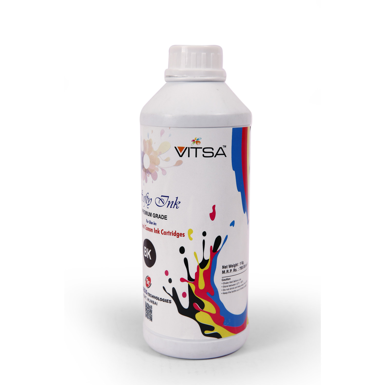 Softy Ink Compatible Refill Ink For Hp Inkjet Cartrdige 21, 22, 56, 57, 678, 803, 680, 802, 818, 901, 702, 703, 860, 861 & Canon Inkjet Cartrdige 830, 831, 740, 741, 89, 99, 40, 41 (Black 1 Ltr)