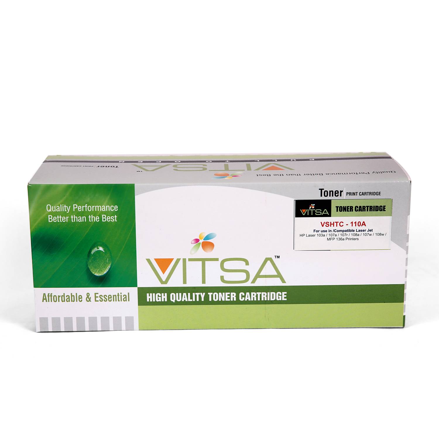 Vitsa W1112A / 110A Premium Toner Cartridge Compatible With Hp Laser 108 / 108A / 108W / 131 / 131A / 136 / 136A / 136W / 136Nw / 138 / 138Fnw Printers