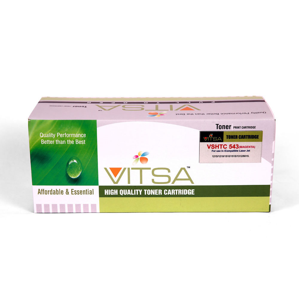 Vitsa 125A  / Cb543A Magenta Toner Cartridge Compatible For  Hp Laserjet Color Cp1215  /  Cp1515N  /  Cm1312 Mfp  /  Cm1312Nfi  /  Cp1518Ni  /  Cm1312N  /  Cp1217  /  Cp1510  /  Cp1514N  /  Cp1518Ni Printer ( Cb 540 )