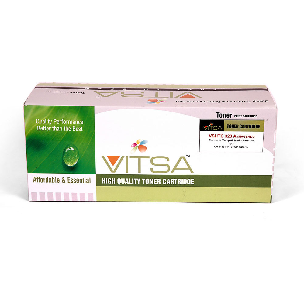 Vitsa 128A / Ce323A Magenta Toner Cartridge Compatible For   Hp Laser Jet Pro Color  Cm1415 Mfp   /  1415Fnw  /  Cp1525 Printer ( Ce 320A )