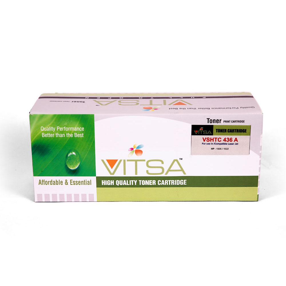 Vitsa 36A / Cb436A / 436A Toner Cartridge Compatible For Hp Laserjet M1120 / M1120N / M1522N / M1522N Mfp / M1522Nf Mfp / P1505 / P1505 Printer