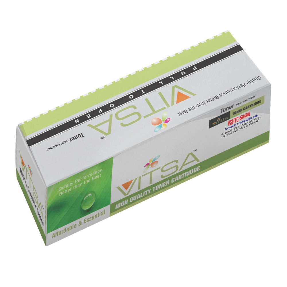 Vitsa 49A / 5949A  Toner Cartridge Compatible For Hp Laserjet 1160 / 1160Le / 1320 / 1320N / 1320Nw / 1320T / 1320Tn / 3390 / 330