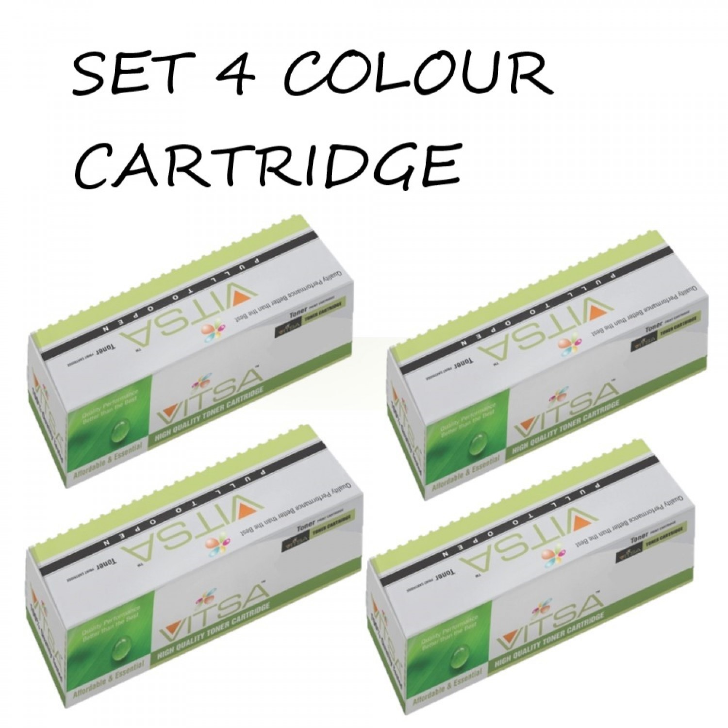 Vitsa 504A / Ce250A / Ce251A / Ce252A / Ce253A Toner Cartridge Compatible For Hp Color Laserjet Hp Color Laserjet Cp3525 / 3525N / 3525Dn / Cm3530 / 3530Fs / Hp Laserjet Enterprise 500 Color M551N / M551Dn / M551Xh