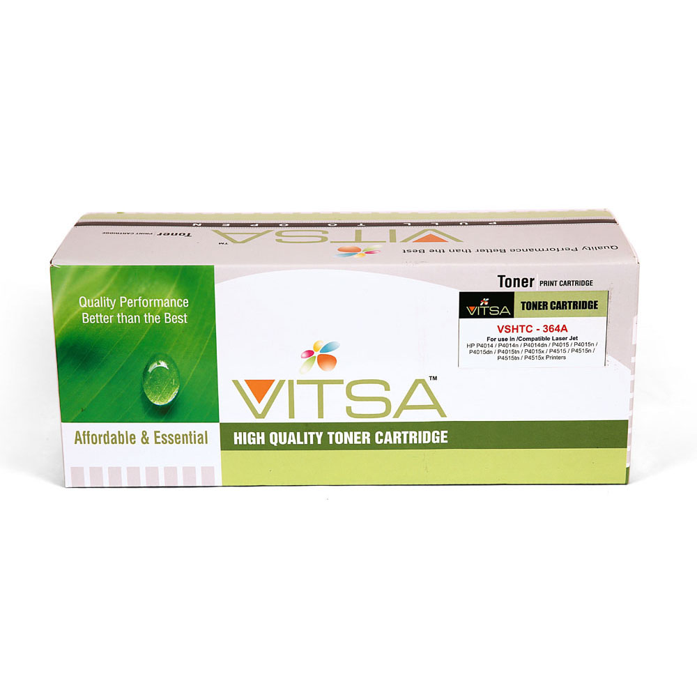 Vitsa  64A / Cc364A / 364A  Toner Cartridge Compatible For Hp P4014 / P4014N / P4014Dn / P4015 / P4015N / P4015Dn / P4015Tn / P4015X / P4515 / P4515N / P4515Tn / P4515X